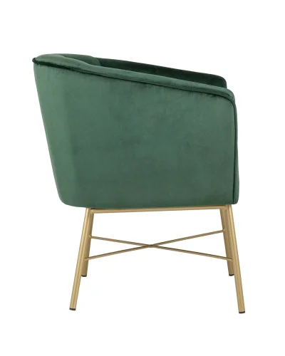 Кресло Шале, велюр зеленый УТ000005601 Stool Group, зелёный/велюр, ножки/металл/44483, размеры - ****670*620мм фото 3