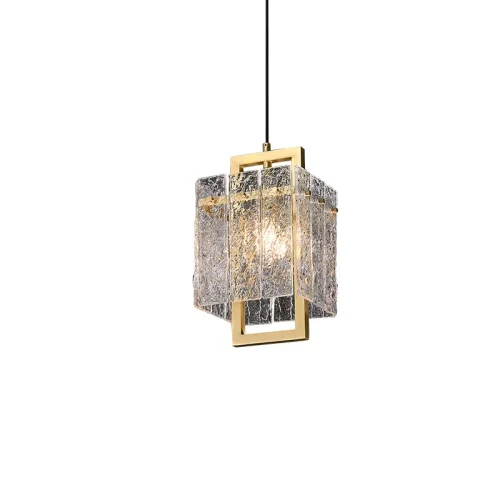 Светильник подвесной ADINA 167674-26 ImperiumLoft прозрачный 1 лампа, основание медь в стиле арт-деко фьюжн американский 