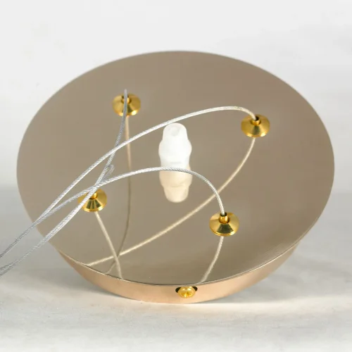 Люстра подвесная LSP-8712 Lussole прозрачная на 8 ламп, основание матовое золото в стиле современный  фото 6