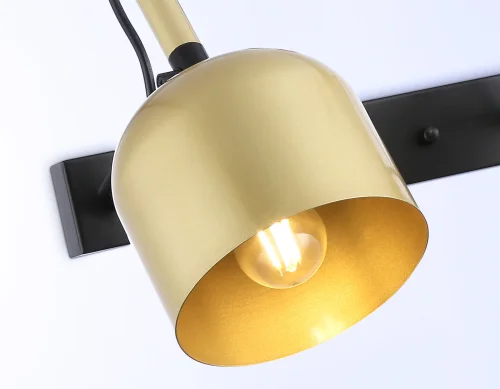 Бра TR97106 Ambrella light золотой на 2 лампы, основание чёрное в стиле современный лофт  фото 4