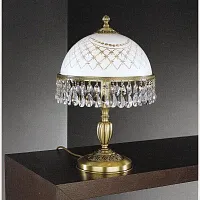 Настольная лампа P 7000 M Reccagni Angelo белая 2 лампы, основание античное бронза латунь металл в стиле классический 