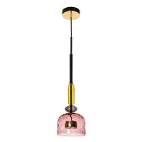 Светильник подвесной LED Candy 2008-D LOFT IT розовый 1 лампа, основание золотое в стиле современный арт-деко 