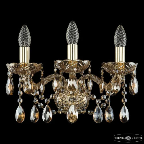 Бра 1413B/3/141 G M721 Bohemia Ivele Crystal без плафона на 3 лампы, основание золотое в стиле классический sp