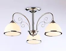 Люстра потолочная TR3181 Ambrella light белая на 3 лампы, основание хром в стиле классический 