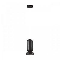 Светильник подвесной Kerama 5054/1D Odeon Light чёрный 1 лампа, основание чёрное в стиле модерн трубочки