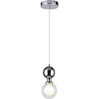 Светильник подвесной Roslyn TL1223H-01TR Toplight прозрачный 1 лампа, основание хром в стиле современный 