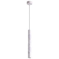 Светильник подвесной LED Arte 358131 Novotech белый 1 лампа, основание белое в стиле современный трубочки