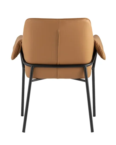 Кресло Бесс,  экокожа коричневая УТ000035755 Stool Group, коричневый/экокожа, ножки/металл/чёрный, размеры - ****675*625мм фото 5