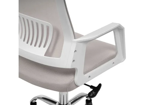 Компьютерное кресло Klit light gray 15636 Woodville, серый/сетка, ножки/металл/хром, размеры - *1220***580*580 фото 9