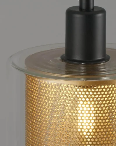 Светильник подвесной Brizzi V2870-1P Moderli золотой 1 лампа, основание чёрное в стиле современный  фото 4