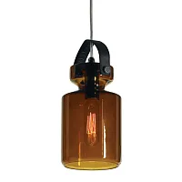 Светильник подвесной лофт LSP-9640 Lussole коричневый 1 лампа, основание хром в стиле лофт 