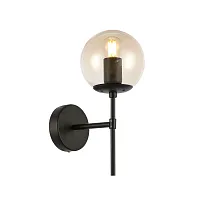 Бра настенный лофт Lacotta SLE154901-01 Evoluce янтарный 1 лампа, основание чёрное в стиле лофт 