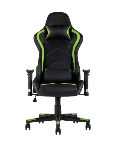 Кресло спортивное TopChairs Cayenne зеленое УТ000004602 Stool Group, зелёный/экокожа, ножки/металл/чёрный, размеры - ****640*530 фото 3