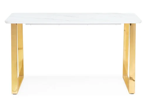 Керамический стол Селена 2 140х80х77 белый мрамор / золото 571412 Woodville столешница белая из керамика фото 4
