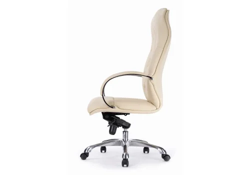 Компьютерное кресло Osiris beige / satin chrome 15426 Woodville, бежевый/экокожа, ножки/металл/хром, размеры - ****620* фото 6
