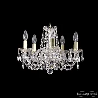Люстра подвесная 1402/5/141 G Bohemia Ivele Crystal без плафона на 5 ламп, основание золотое в стиле классический sp Люстра подвесная 1402/5/141 G Bohemia Ivele Crystal без плафона на 5 ламп, основание золотое в стиле классический sp