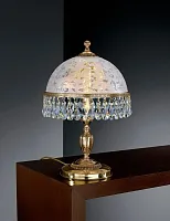 Настольная лампа P 6300 M Reccagni Angelo белая 1 лампа, основание золотое латунь металл в стиле классический 