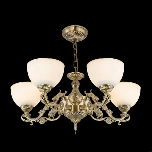 Люстра подвесная / потолочная Адриана CL405253 Citilux белая на 5 ламп, основание бронзовое в стиле классический  фото 2