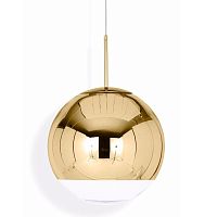 Светильник подвесной Mirror Ball Gold D30 177972-22 ImperiumLoft белый 1 лампа, основание золотое в стиле минимализм хай-тек лофт 