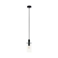 Светильник подвесной Montefino 97366 Eglo прозрачный 1 лампа, основание чёрное в стиле современный 
