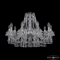 Люстра подвесная 1409/10/240 Ni Bohemia Ivele Crystal без плафона на 10 ламп, основание никель прозрачное в стиле классический sp Люстра подвесная 1409/10/240 Ni Bohemia Ivele Crystal без плафона на 10 ламп, основание никель прозрачное в стиле классический sp