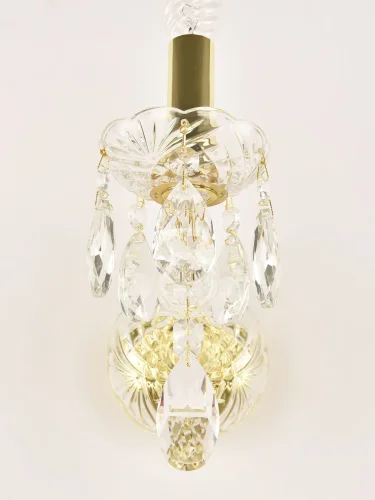Бра 107B/1/165 G Bohemia Ivele Crystal без плафона на 1 лампа, основание золотое прозрачное в стиле классический sp фото 4