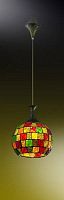 Светильник подвесной VELUTE 2094/1 Odeon Light разноцветный 1 лампа, основание коричневое в стиле современный восточный тиффани 