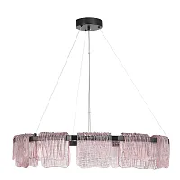 Люстра подвесная ЛЕД Воайл (Voile) SL6021.403.66 ST-Luce розовая на 1 лампу, основание чёрное в стиле современный Люстра подвесная ЛЕД Воайл (Voile) SL6021.403.66 ST-Luce розовая на 1 лампу, основание чёрное в стиле современный