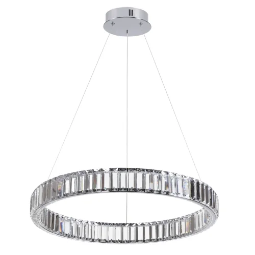 Люстра подвесная LED Vekia 4930/36L Odeon Light прозрачная на 1 лампа, основание хром в стиле современный кольца фото 3