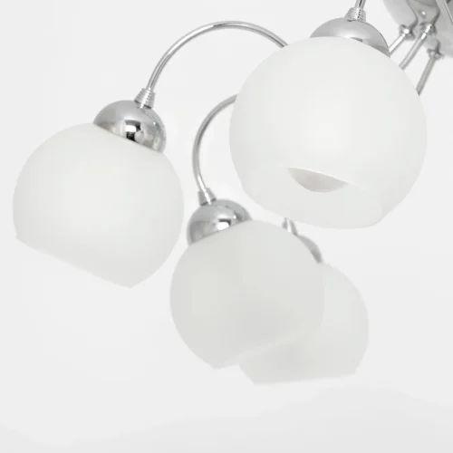 Люстра потолочная Лучиана CL147191 Citilux белая на 9 ламп, основание хром в стиле современный шар фото 4