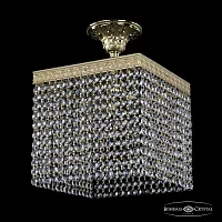 Светильник потолочный 19202/25IV G R Bohemia Ivele Crystal прозрачный 3 лампы, основание золотое в стиле классический r
