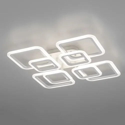 Люстра потолочная LED с пультом Марсель CL232180R Citilux белая на 1 лампа, основание белое в стиле современный хай-тек с пультом квадраты фото 3