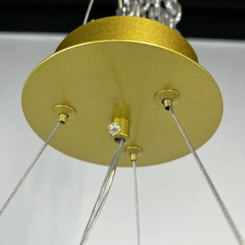 Люстра подвесная Matise 167236-26 ImperiumLoft белая на 9 ламп, основание золотое в стиле современный молекула шар фото 5