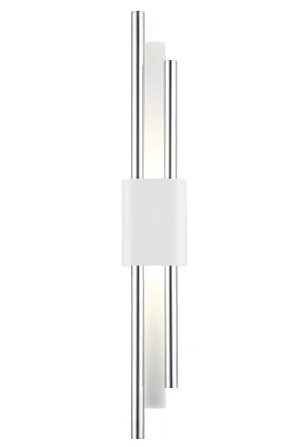 Бра LED CARTA AP6W LED WHITE/CHROME Crystal Lux хром белый на 1 лампа, основание белое хром в стиле арт-деко современный 