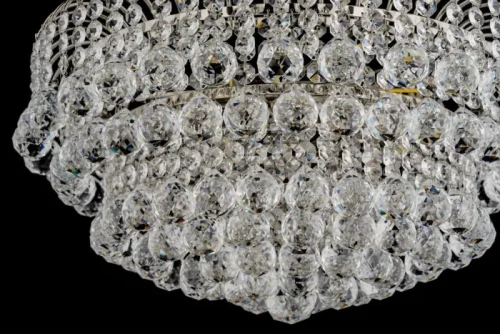 Люстра потолочная хрустальная Empoli E 1.2.40.100 N Arti Lampadari прозрачная на 5 ламп, основание никель в стиле классический  фото 2
