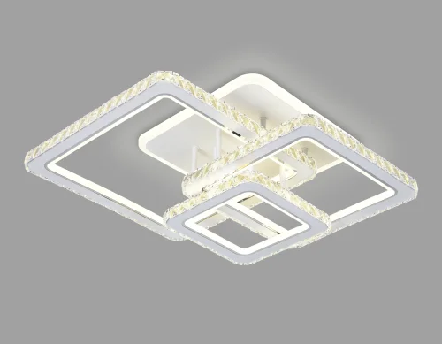 Люстра потолочная LED с пультом FA1732 Ambrella light белая на 1 лампа, основание белое в стиле современный хай-тек с пультом квадраты фото 5