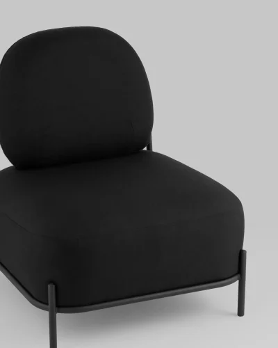 Кресло Стоун рогожка черный УТ000036933 Stool Group, чёрный/рогожка, ножки/металл/чёрный, размеры - *780***710*680мм фото 7