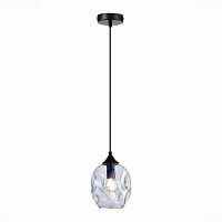 Светильник подвесной Idesia SL1188.403.01 ST-Luce разноцветный прозрачный 1 лампа, основание чёрное в стиле современный выдувное