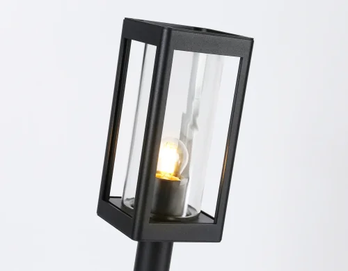 Парковый светильник ST2417 Ambrella light уличный IP54 чёрный 1 лампа, плафон прозрачный в стиле хай-тек современный E27 фото 3