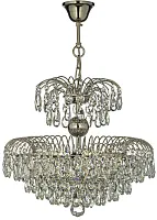 Люстра подвесная хрустальная Mineo E 1.5.40.101 N Arti Lampadari прозрачная на 5 ламп, основание никель в стиле арт-деко классический Люстра подвесная хрустальная Mineo E 1.5.40.101 N Arti Lampadari прозрачная на 5 ламп, основание никель в стиле арт-деко классический