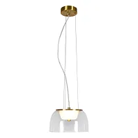 Светильник подвесной LED Dearborn LSP-7061 Lussole прозрачный 1 лампа, основание бронзовое в стиле современный 