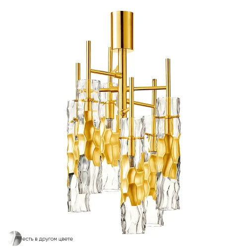 Светильник потолочный PRIMAVERA PL6 GOLD Crystal Lux прозрачный 6 ламп, основание золотое в стиле современный 