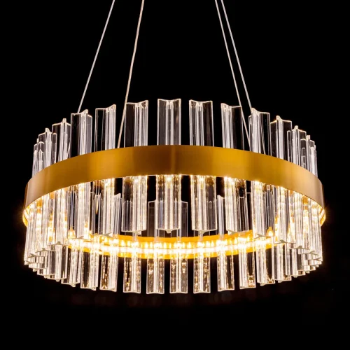 Люстра подвесная LED с пультом Рианна CL337043 Citilux прозрачная на 1 лампа, основание бронзовое в стиле современный с пультом фото 5