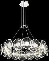 Люстра подвесная LED с пультом Helena WE453.24.103 Wertmark прозрачная на 1 лампа, основание хром в стиле модерн с пультом