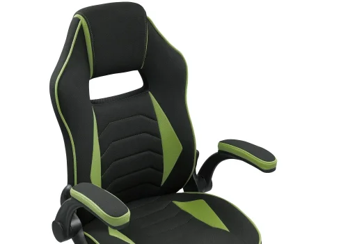 Кресло игровое Plast 1 green / black 11913 Woodville, зелёный/ткань, ножки/пластик/чёрный, размеры - *1270***670*600 фото 6
