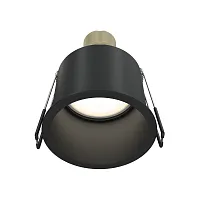 Светильник точечный Reif DL049-01B Maytoni чёрный 1 лампа, основание чёрное в стиле хай-тек современный 