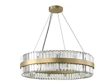 Люстра подвесная 10241/60 Newport прозрачная на 24 лампы, основание латунь в стиле классика модерн американский 