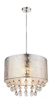 Светильник подвесной AMY 15188H3 Globo серебряный 1 лампа, основание хром в стиле современный 
