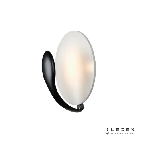 Бра LED Spoon ZD8096S-6W BK iLedex чёрный на 1 лампа, основание белое в стиле современный хай-тек 