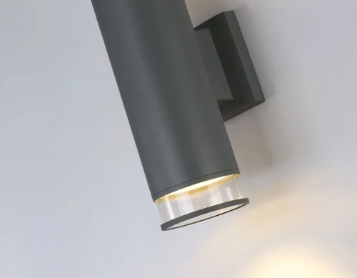 Настенный светильник ST3820 Ambrella light уличный IP54 серый 2 лампы, плафон серый в стиле хай-тек современный GU10 фото 3